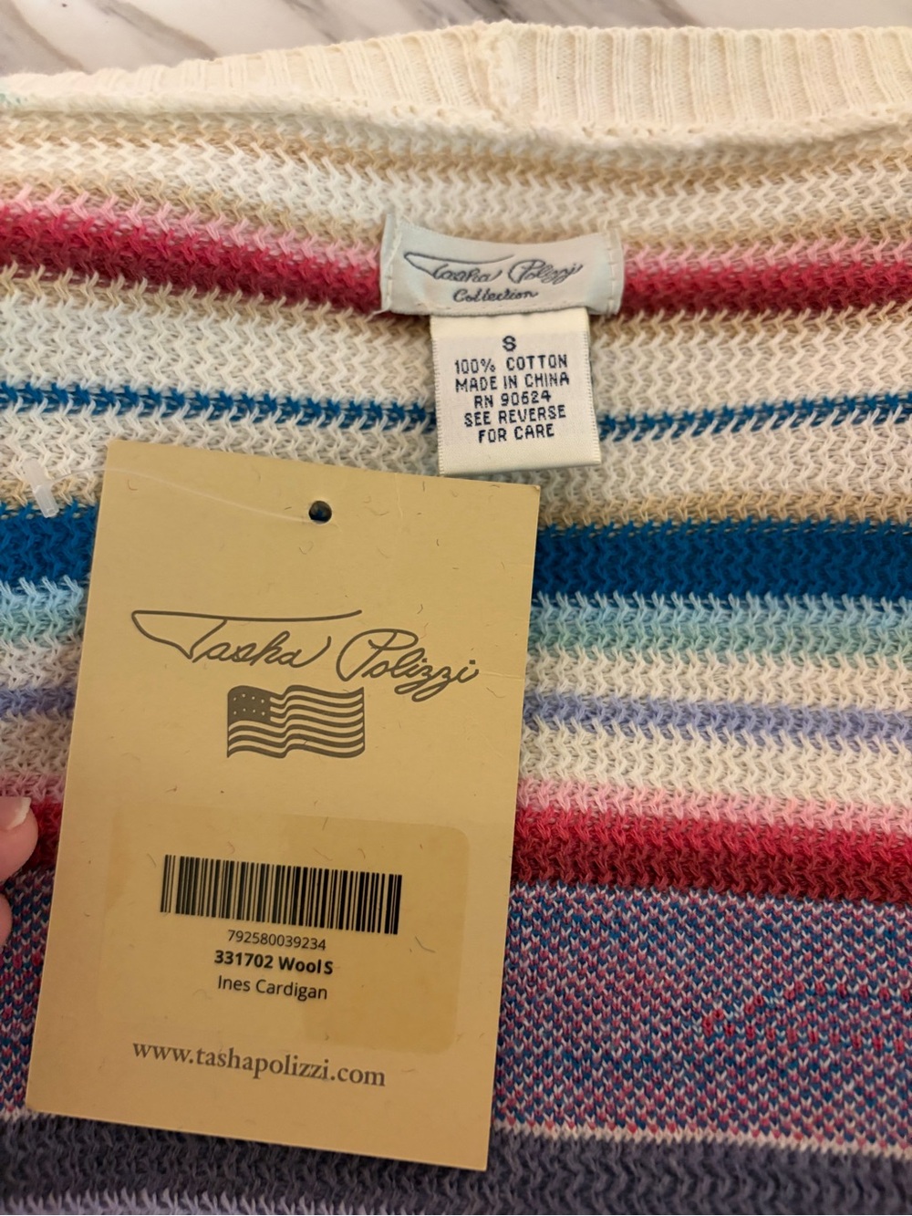 NWT Tasha Polizzi Ines Cardigan - Multicolor Southwestern Fringe Small - Picture 2 of 4